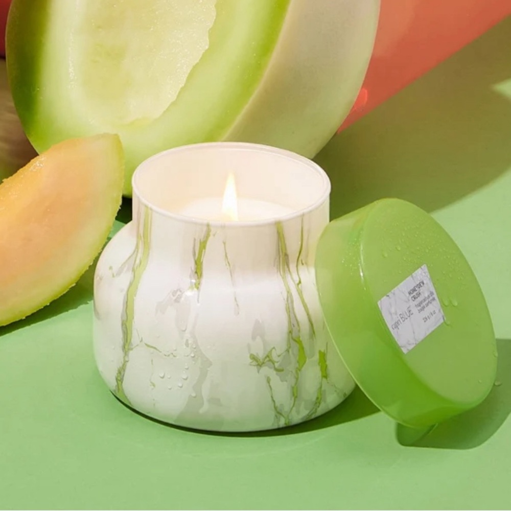 New Capri Blue Pattern Signature Jar Honeydew Crush Modern Marble Candle no lid